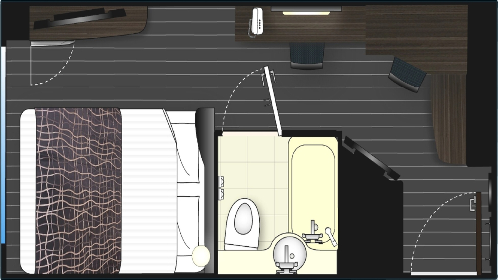 コーナーダブルルーム(デスク)