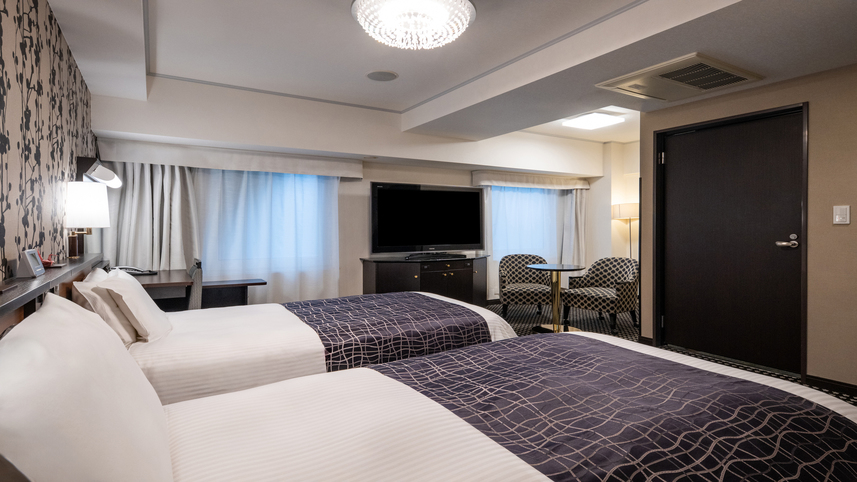 デラックスツインルーム(120cm×195cm×2台) バリアフリー