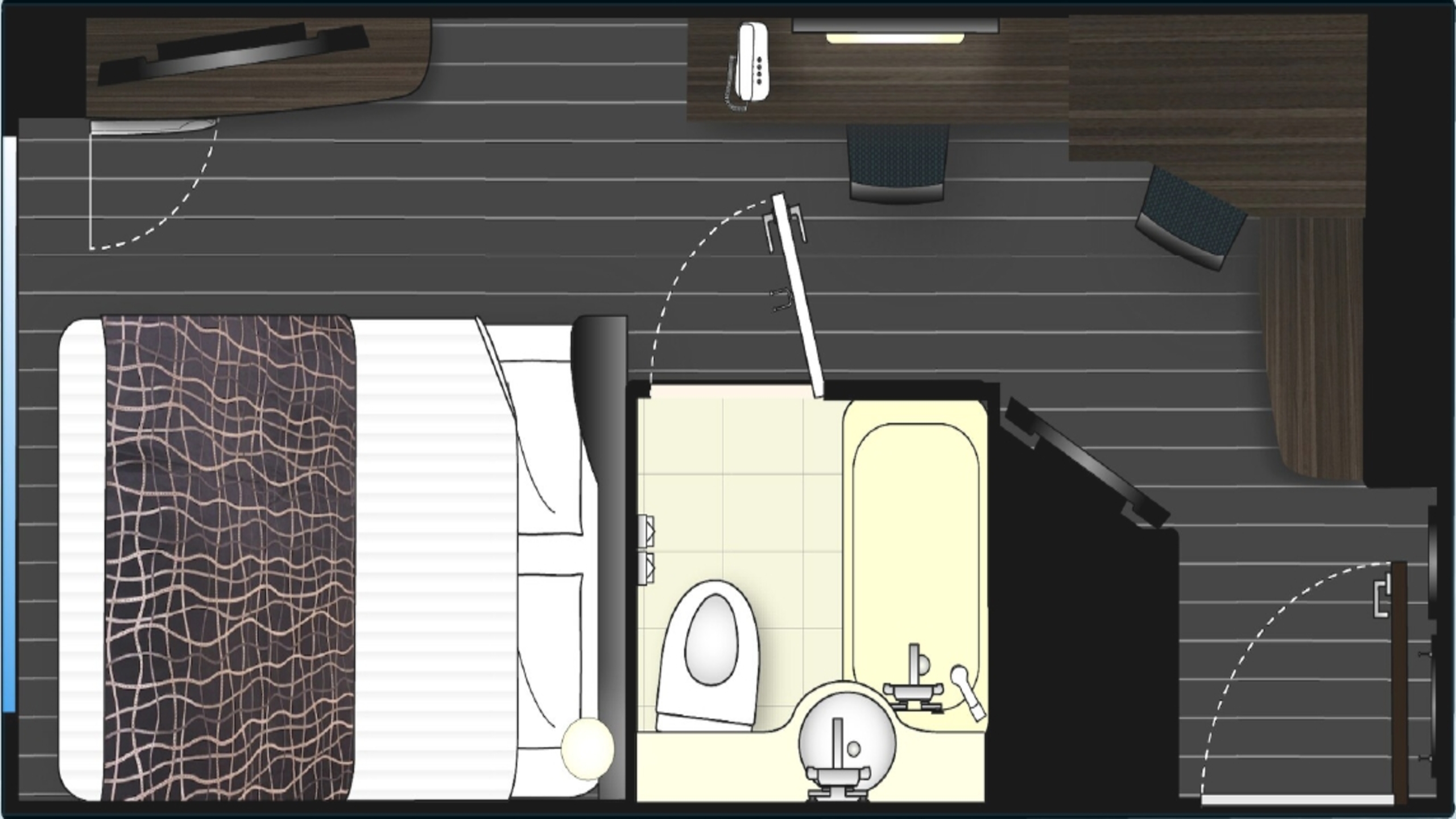 コーナーダブルルーム（デスク）