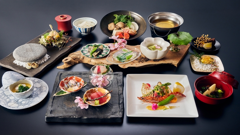 【楽天トラベルサマーSALE】熊本県産の海と山の幸を盛り込んだ料理と温泉を楽しむ 