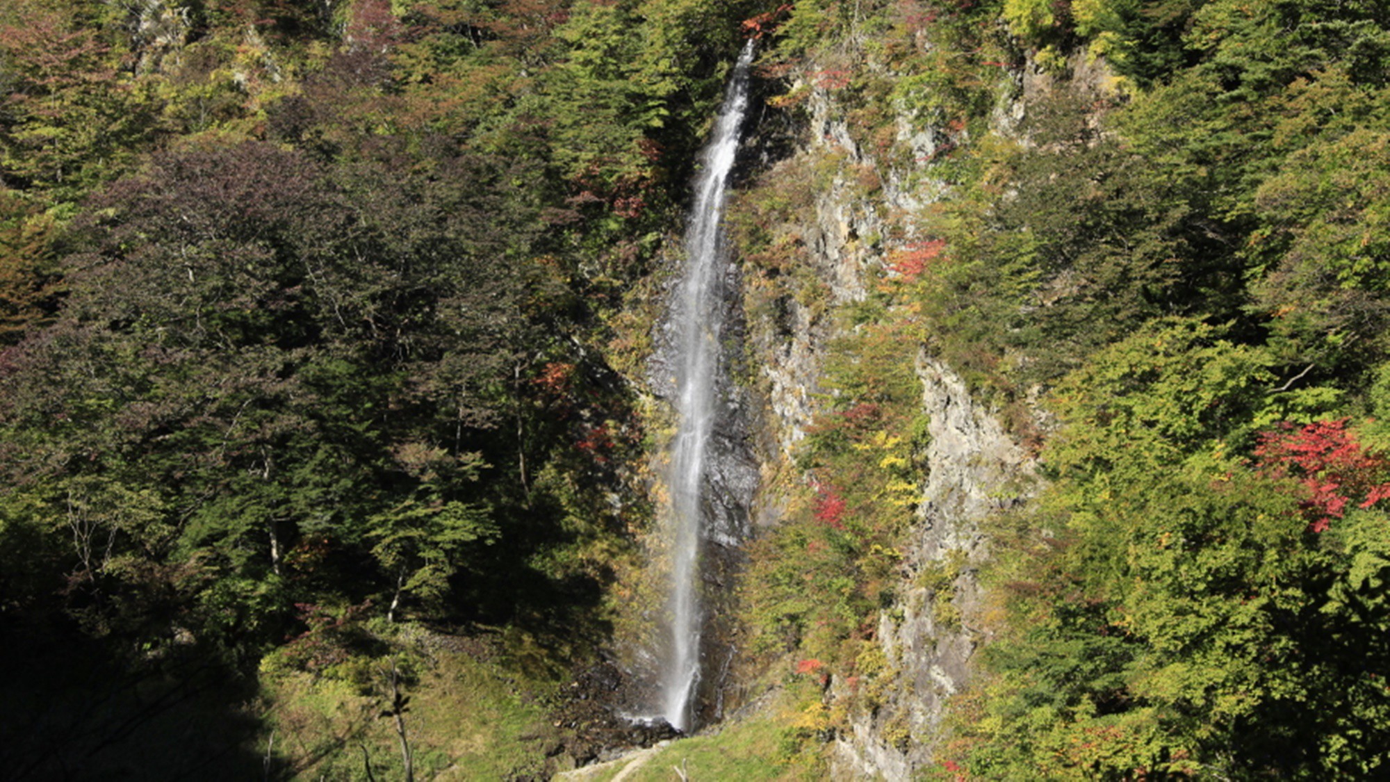 【回顧の滝】大自然に囲まれた塩原を代表する滝です。