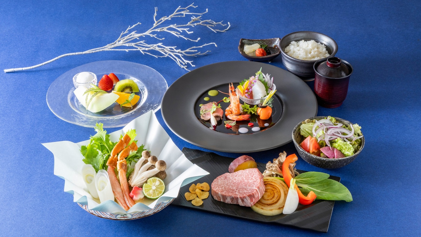 【２食付】ホテル最上階 鉄板焼『古鷹』 黒毛和牛と季節替わりの鉄板焼＆朝食付プラン