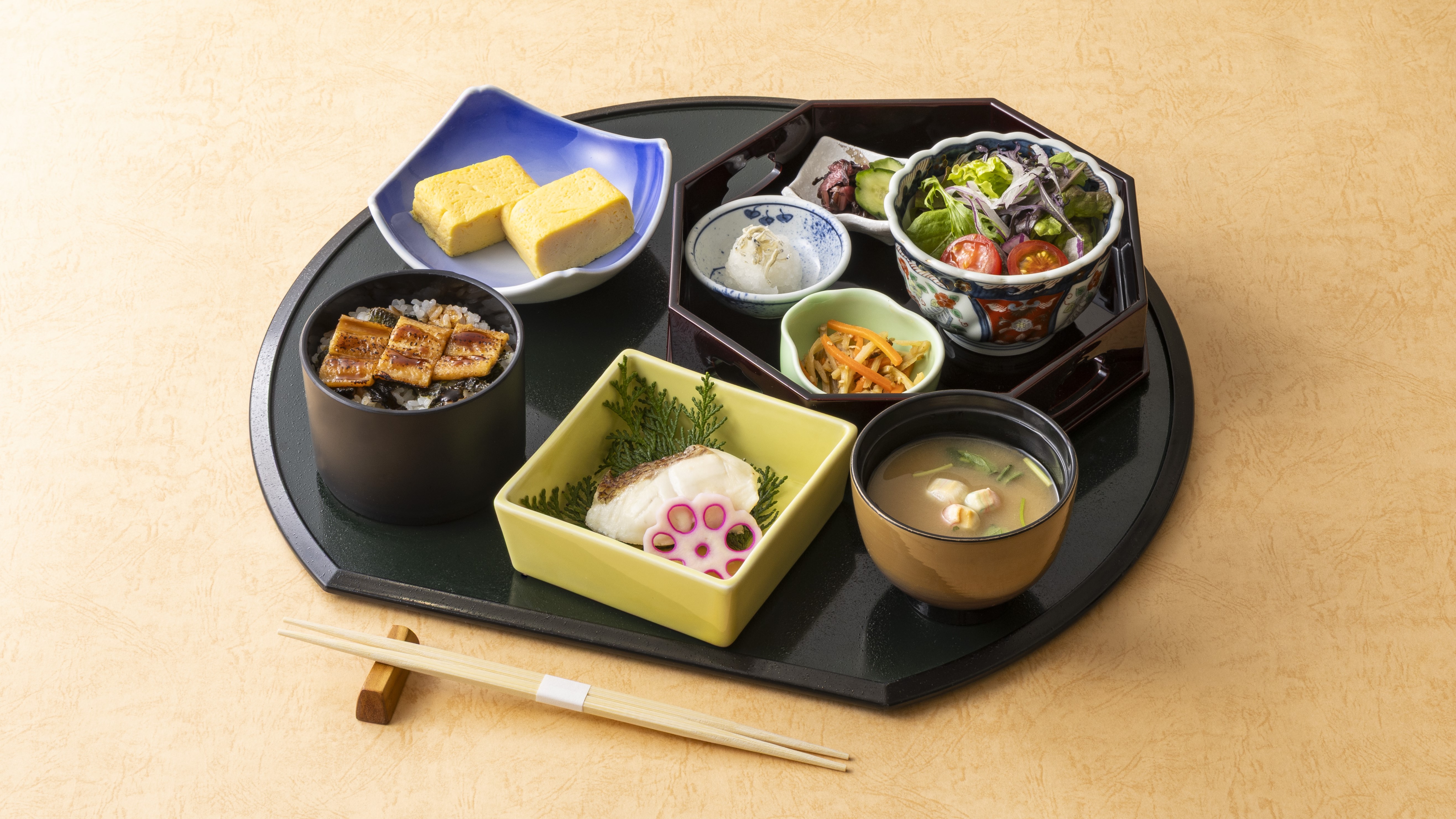 朝食　あなご和朝食