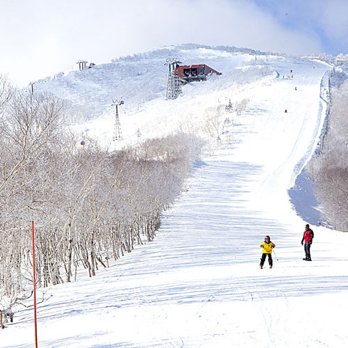 * Winter sports / Skiing is easy even for families because the slope is in front of you.