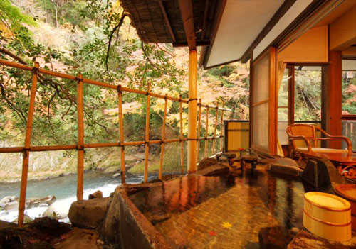 客室露天風呂例