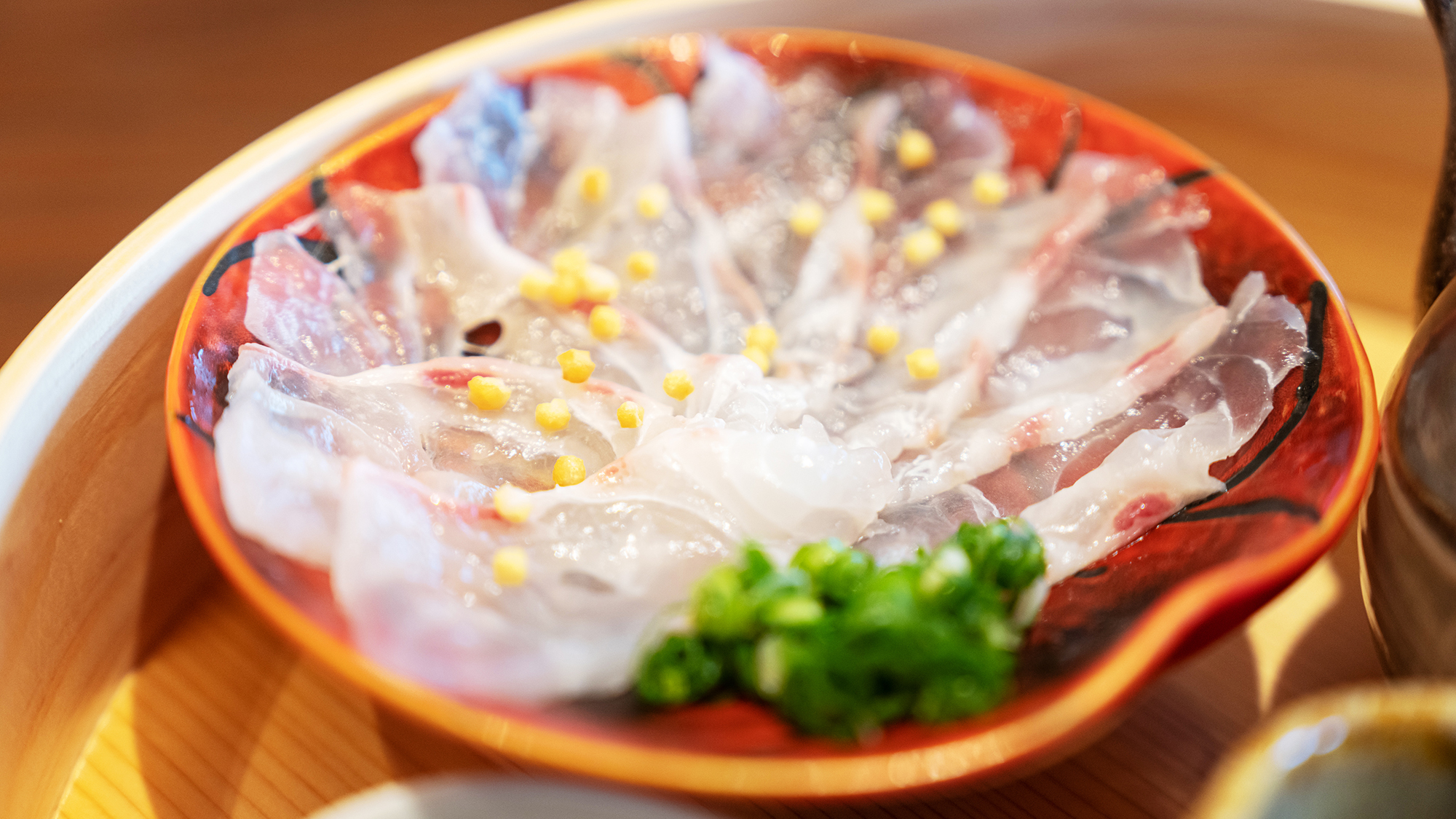 【天然真鯛胡麻茶漬膳】長崎県産天然真鯛のお刺身を朝から。〆は出汁茶漬けで二度楽しめます