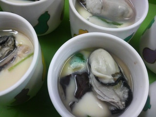 牡蠣茶碗蒸し