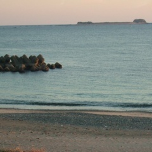 ひろの浜夕日