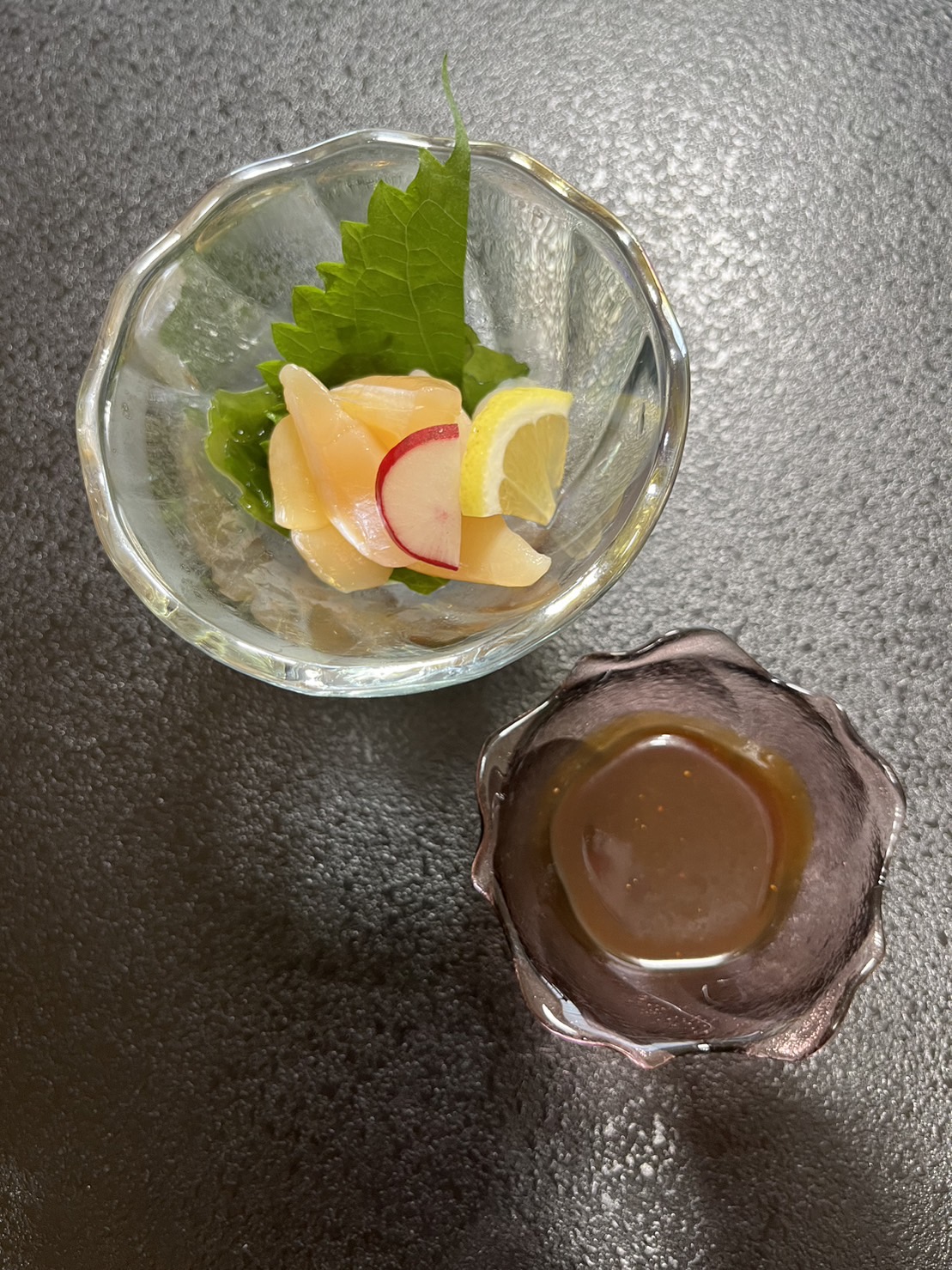 真珠貝の貝柱酢味噌