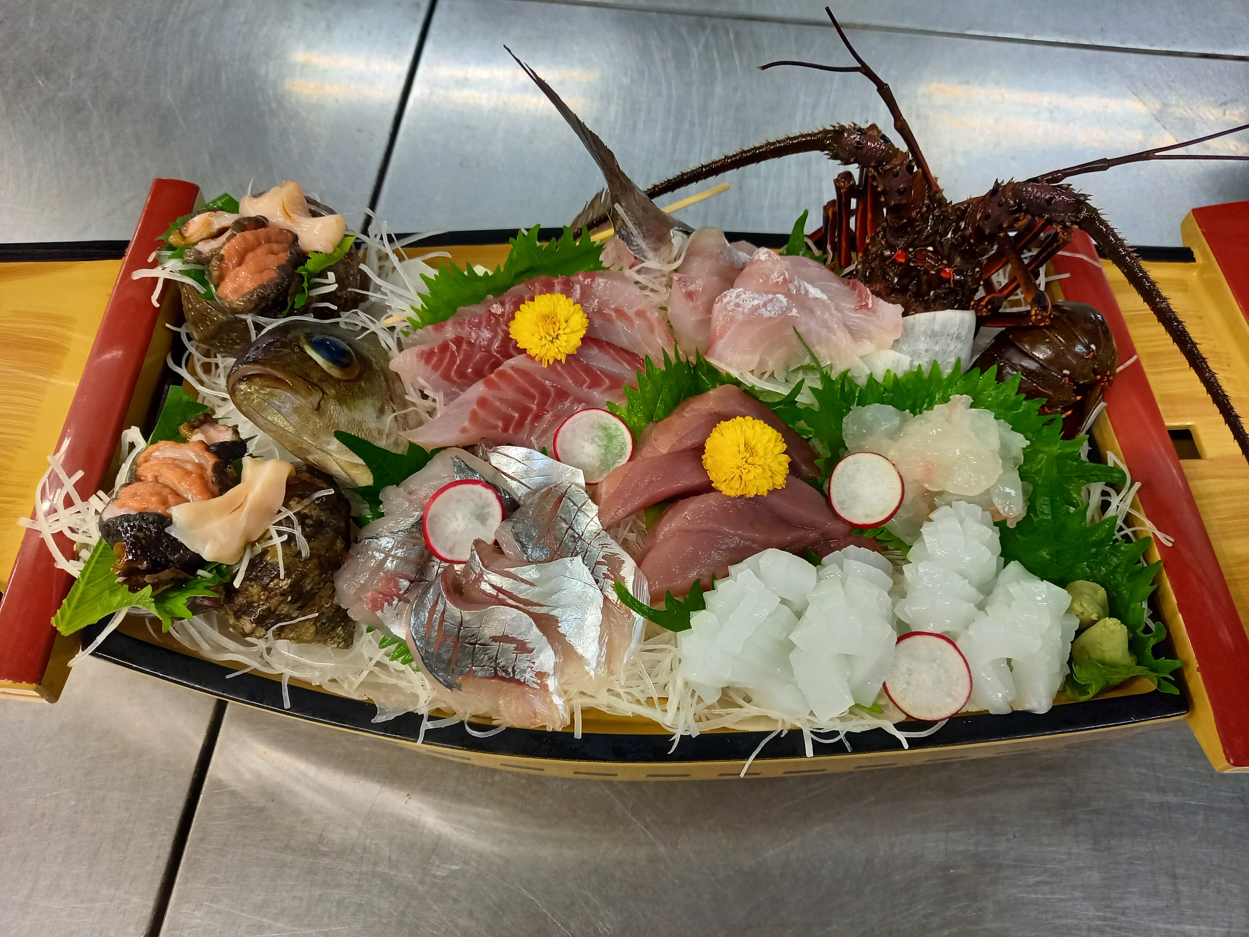 いさきと伊勢海老のお造り