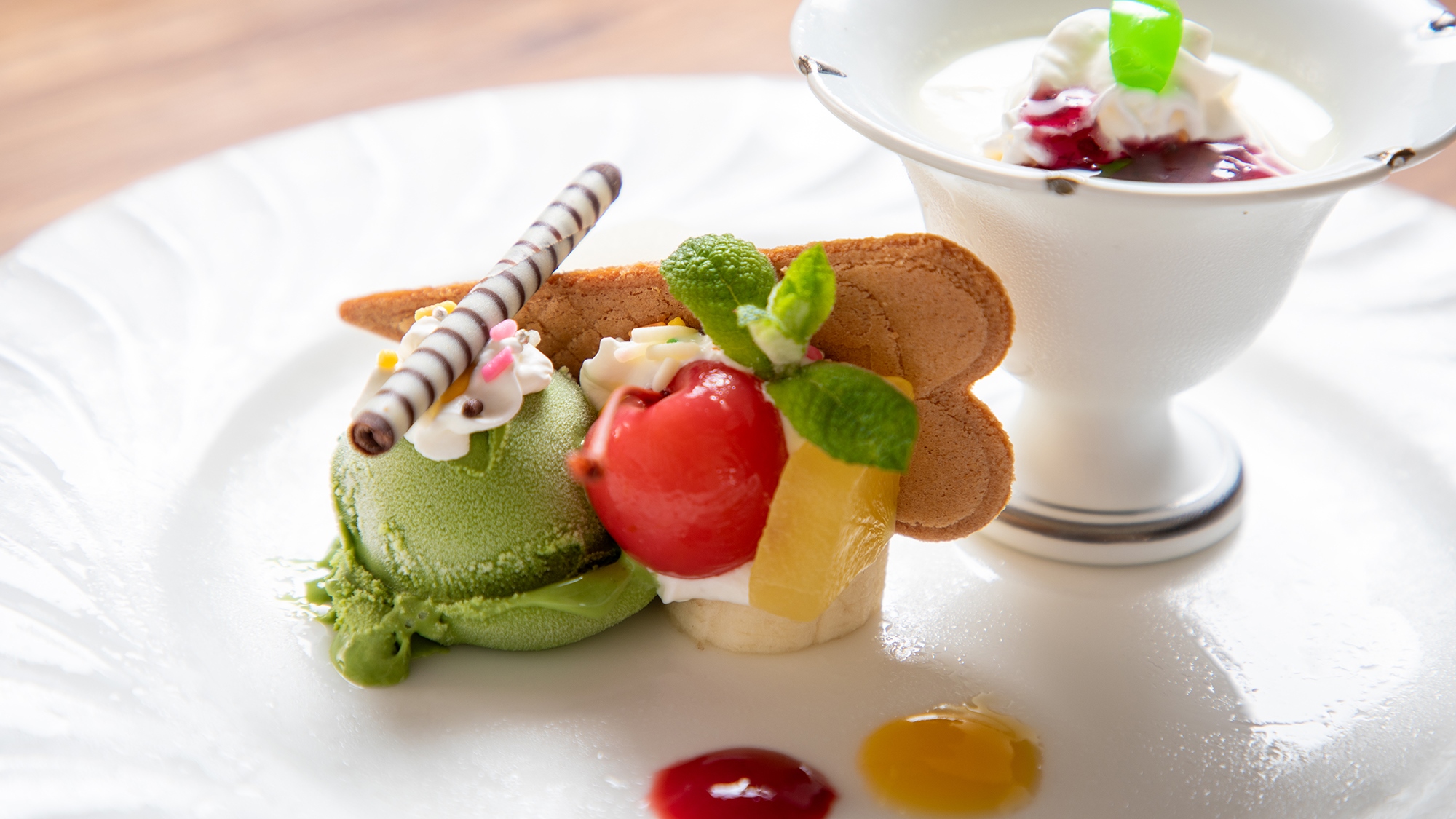 【夕食】オーナーこだわりのスイーツ