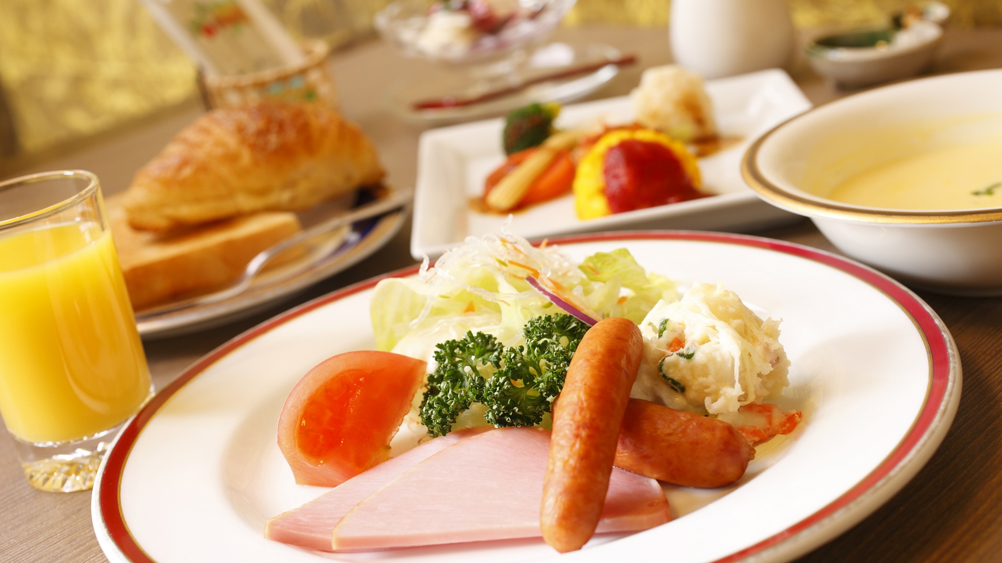 【朝食：洋食】選べる和食or洋食　温泉旅館で味わう洋食メニュー