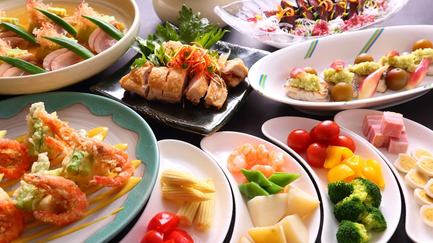 椿山荘　着席大皿料理　　※一例となります。