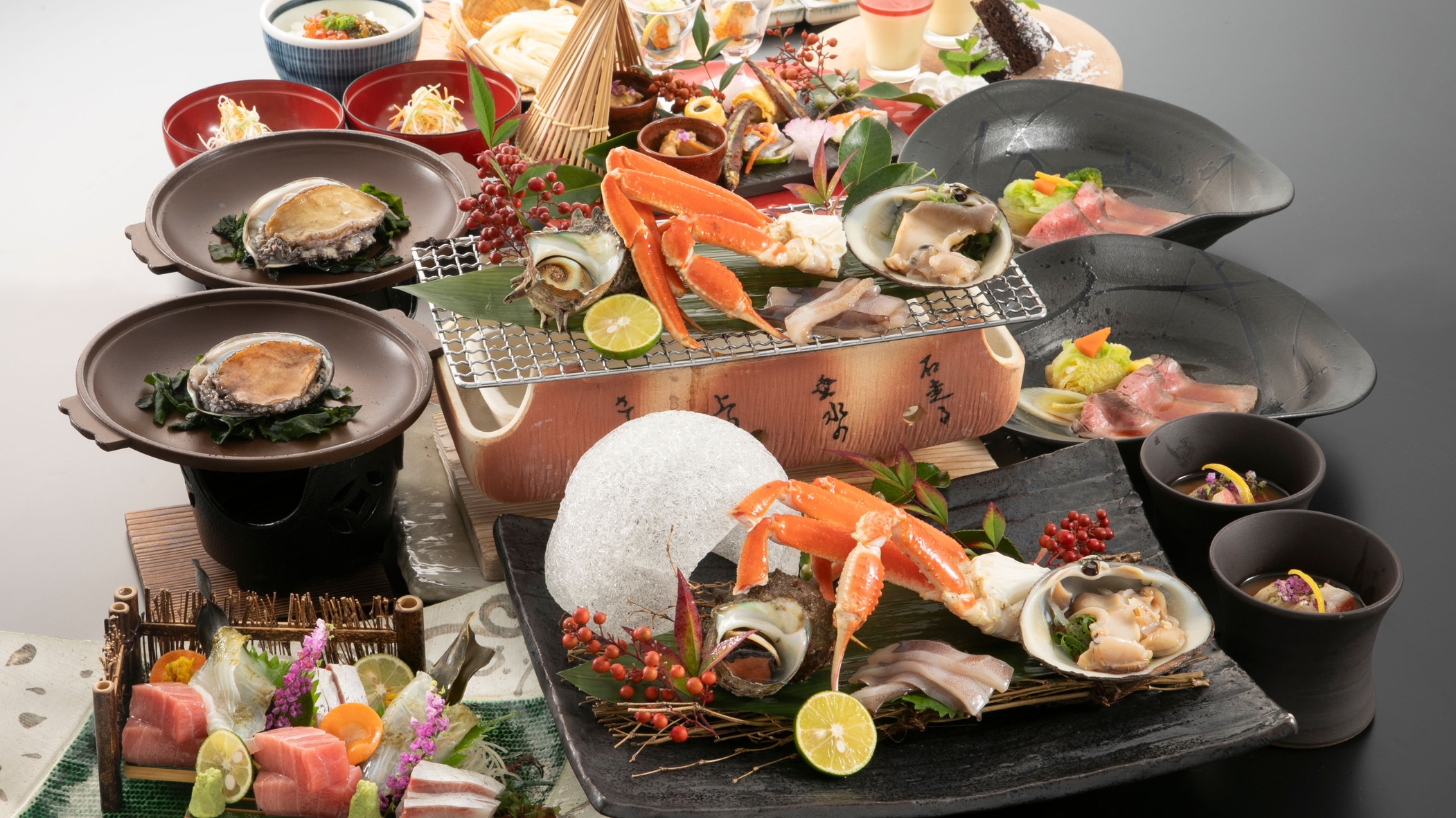 【アネックス開業20周年記念プレミアムプラン】鮑陶板焼きと海鮮網焼きプラン【夕朝2食付】