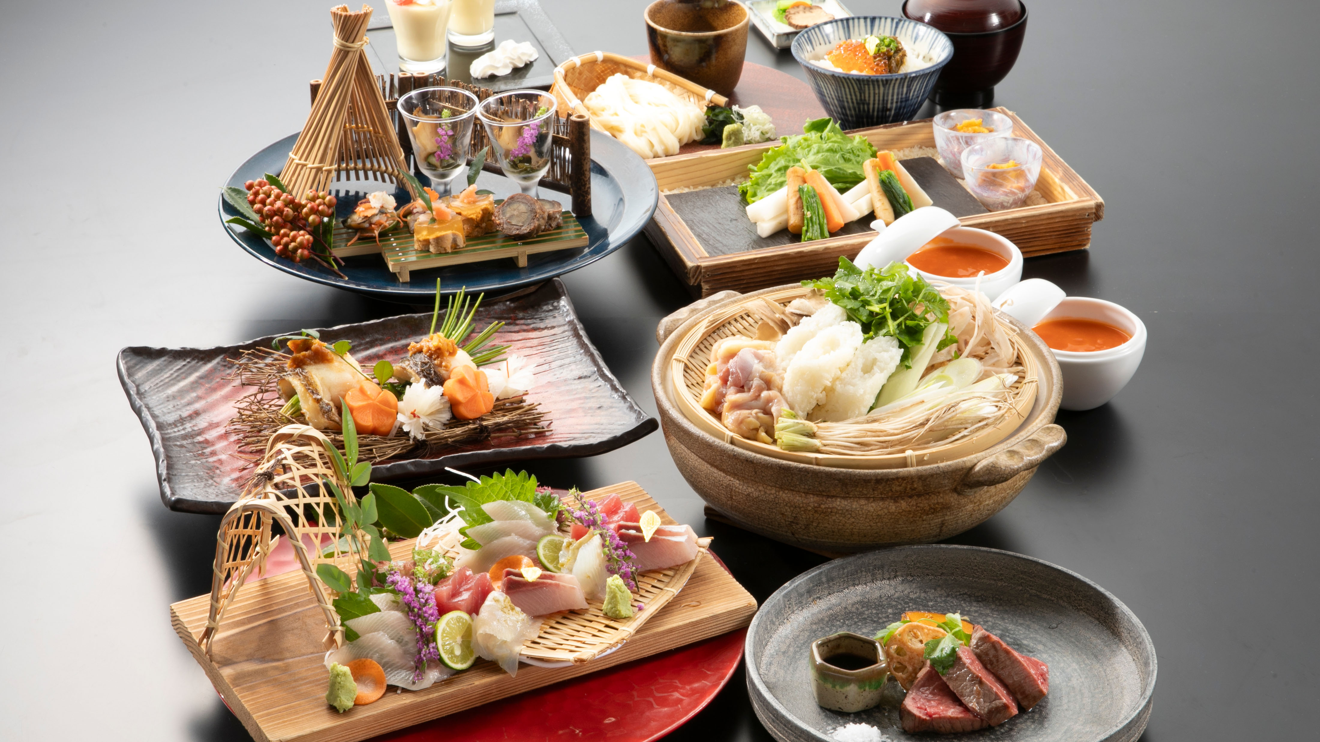 【冬季2025年12月～2月】和会席　※画像は一部2名様分