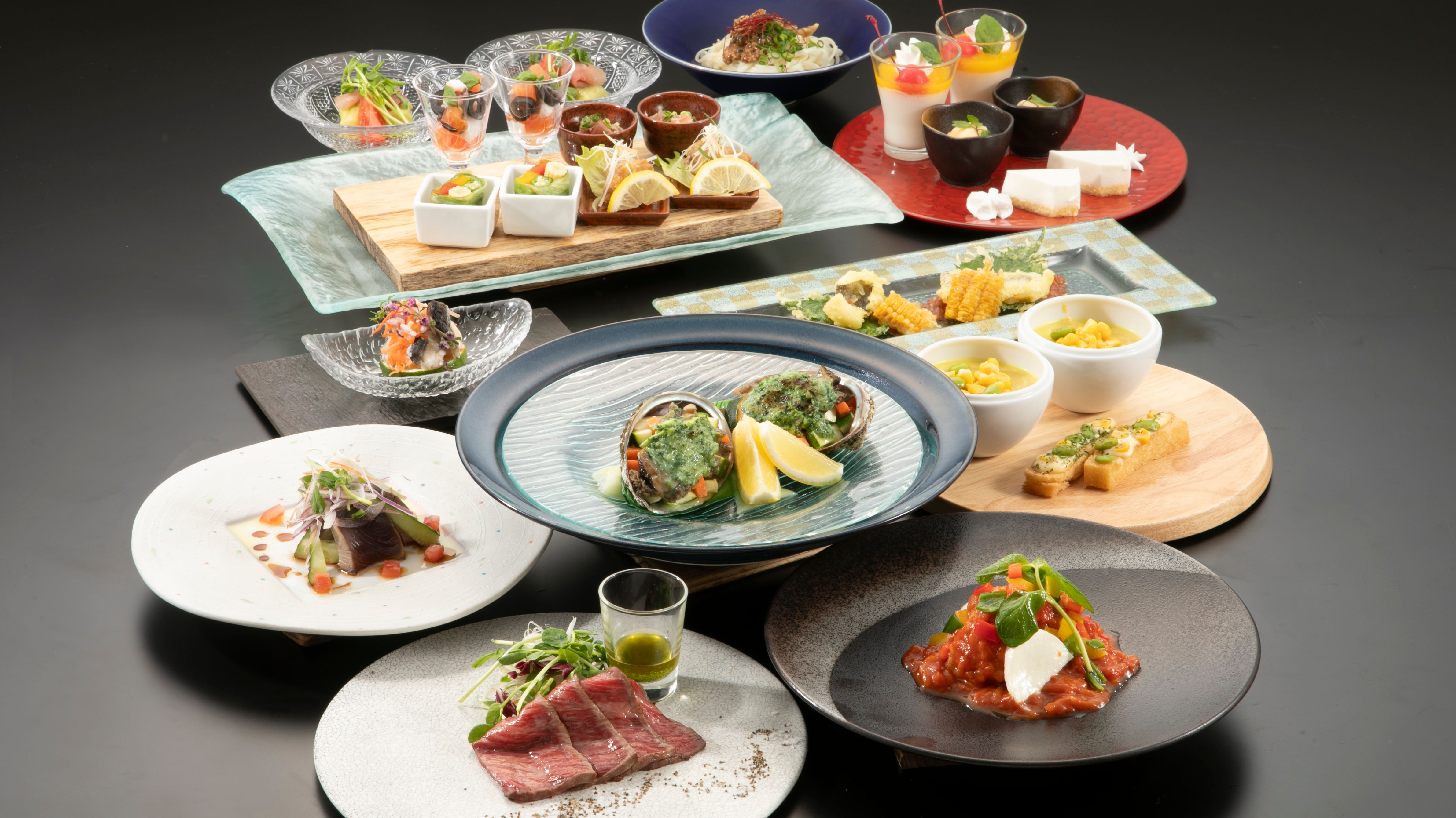 【夏季2025年6月～8月】特選洋会席　※画像は一部2名様分