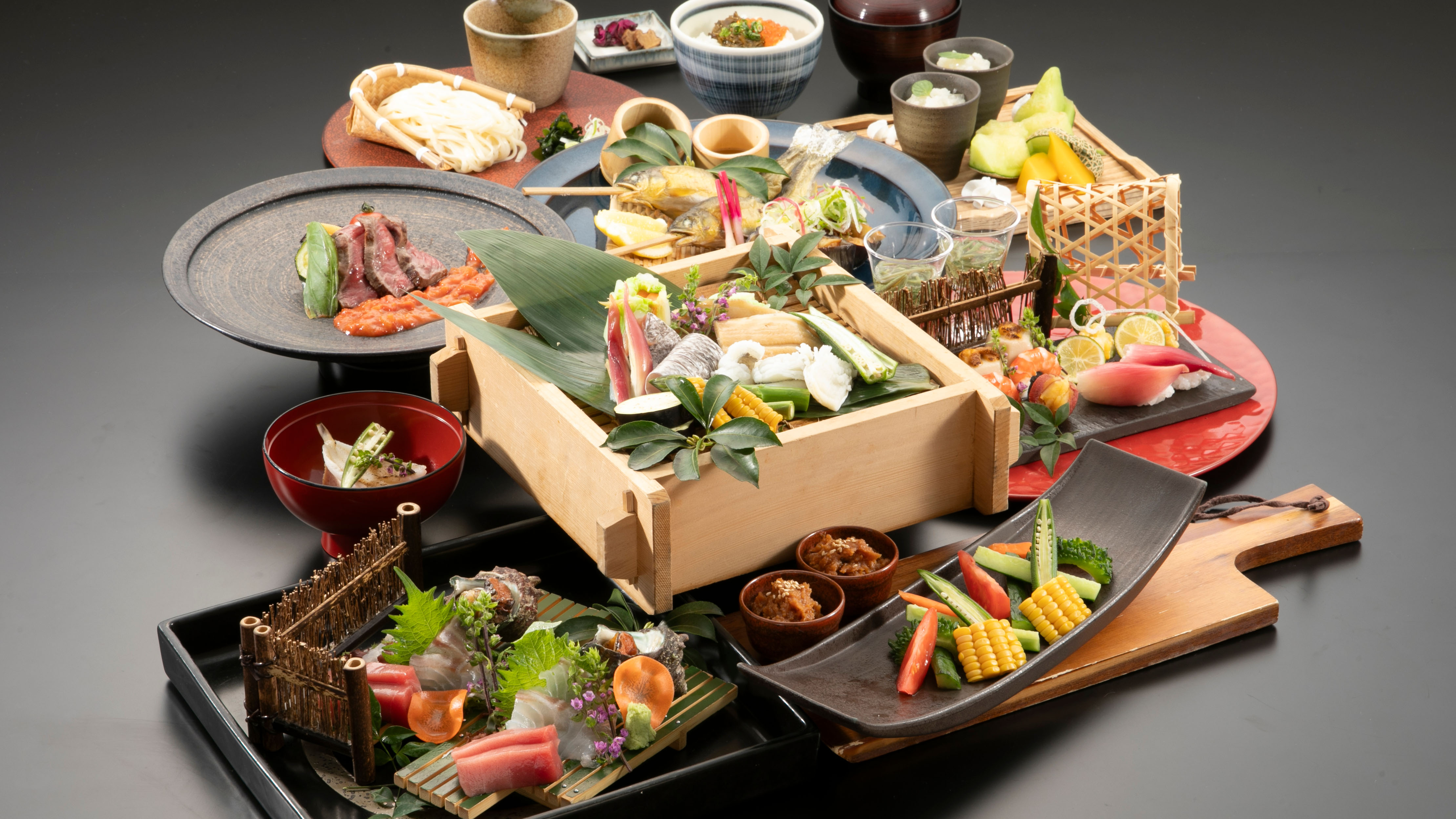 【夏季2025年6月～8月】和会席　※画像は一部2名様分