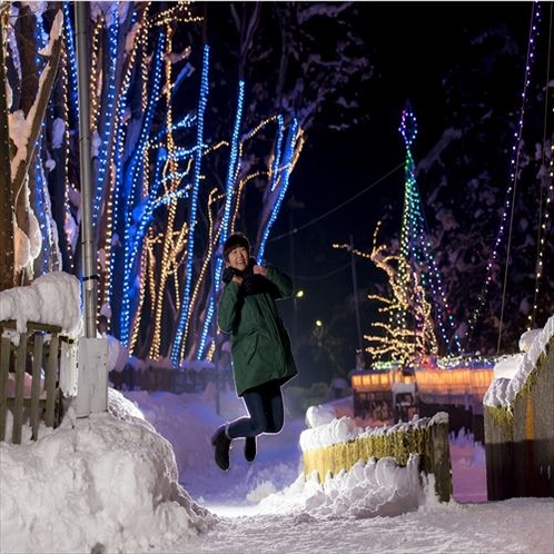 横手市浅舞「槻の木光のファンタジー」開催期間は12月中旬～1月中旬