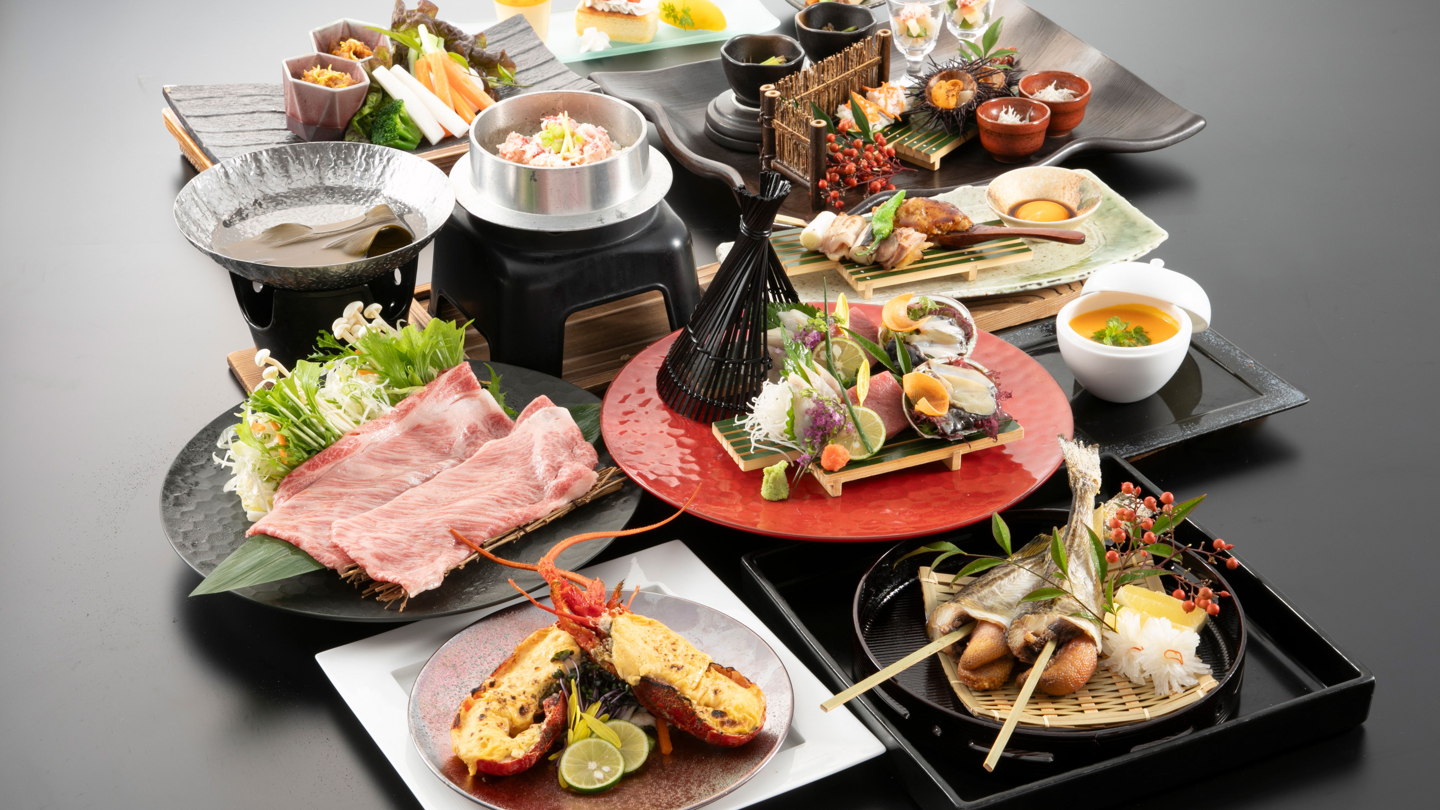 【冬季2025年12月～2月】極上会席　※画像は一部2名様分