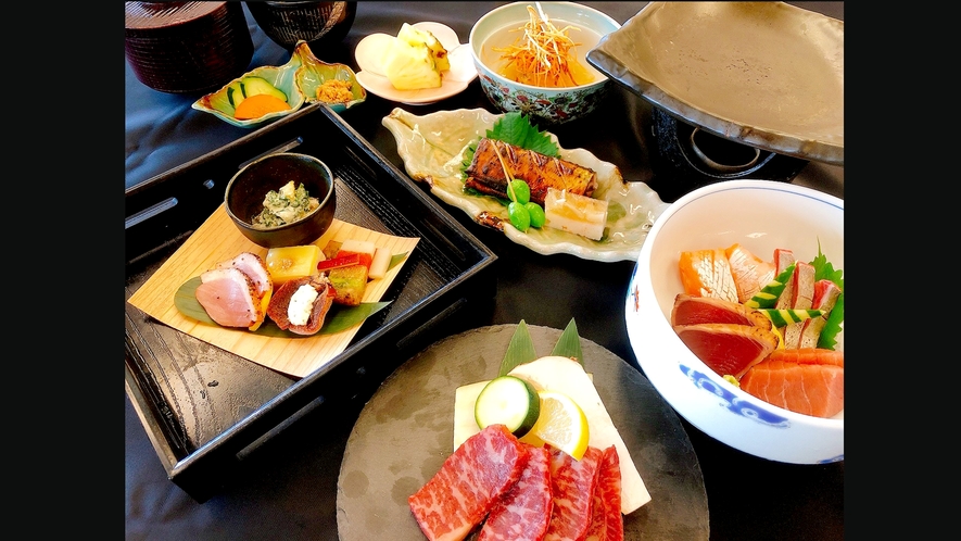 料理長おすすめ宮若牛陶板焼きコース