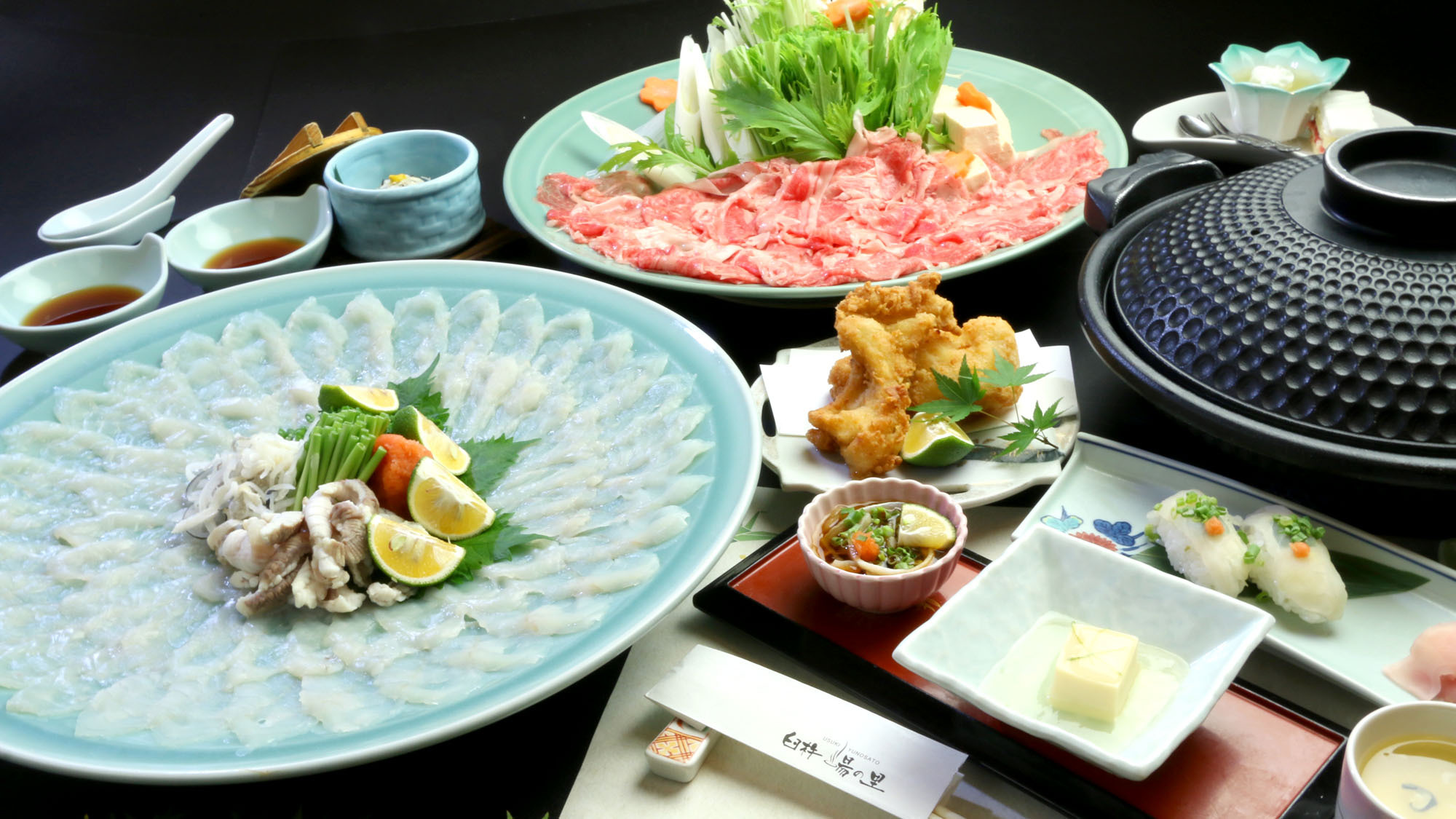 ＼ふぐ＆豊後牛しゃぶしゃぶ＋旬の白子付き／まさに贅沢の極みコース！