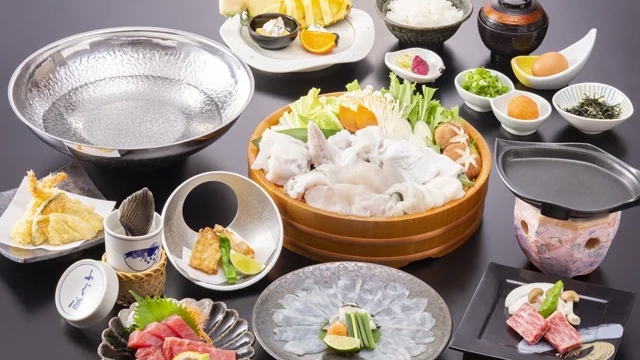 【期間限定】エレベーター使用不可のため訳ありプラン！夕食：まぐろとふぐの旬彩料理