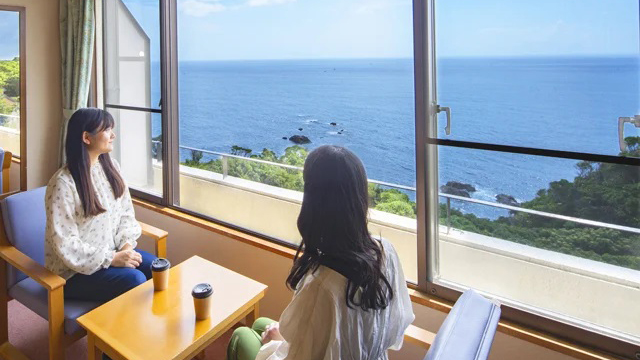 客室はオーシャンビュー♪熊野灘を一望！