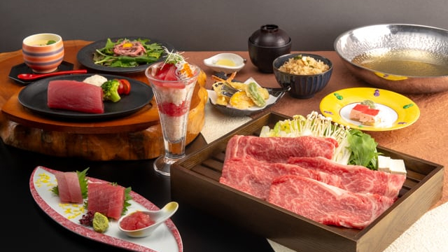 まぐろと熊野牛しゃぶしゃぶの旬彩料理