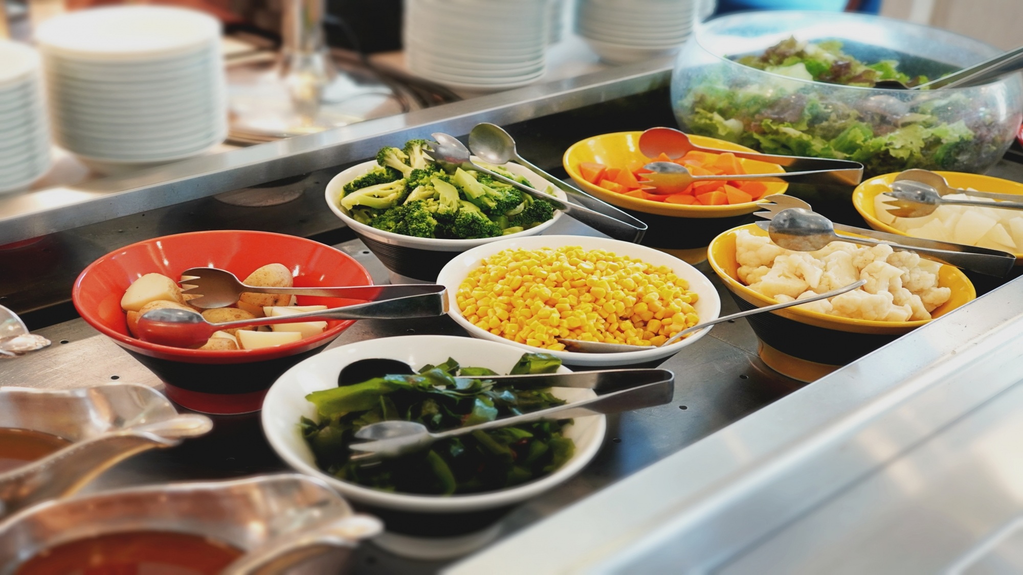 朝食バイキングの一例