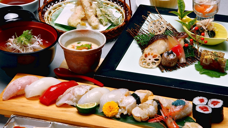 *【寿司会席】鮮度抜群の魚介類を使ったお寿司