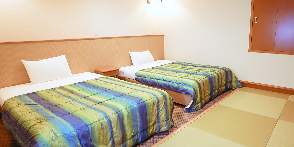 限定１部屋（禁煙）和洋スイート ベッド幅140cm×2台 ♪小学6年生以下のお子様添い寝無料♪