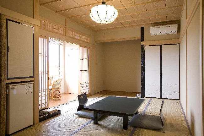 Guest room with open-air bath, Yuhi-no-ma