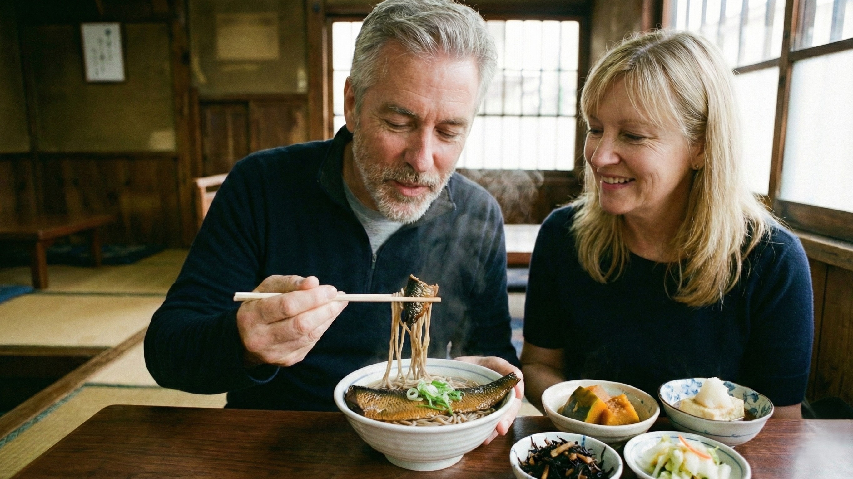 地元の美味しい「にしんそば」を食べて京都観光！※イメージ