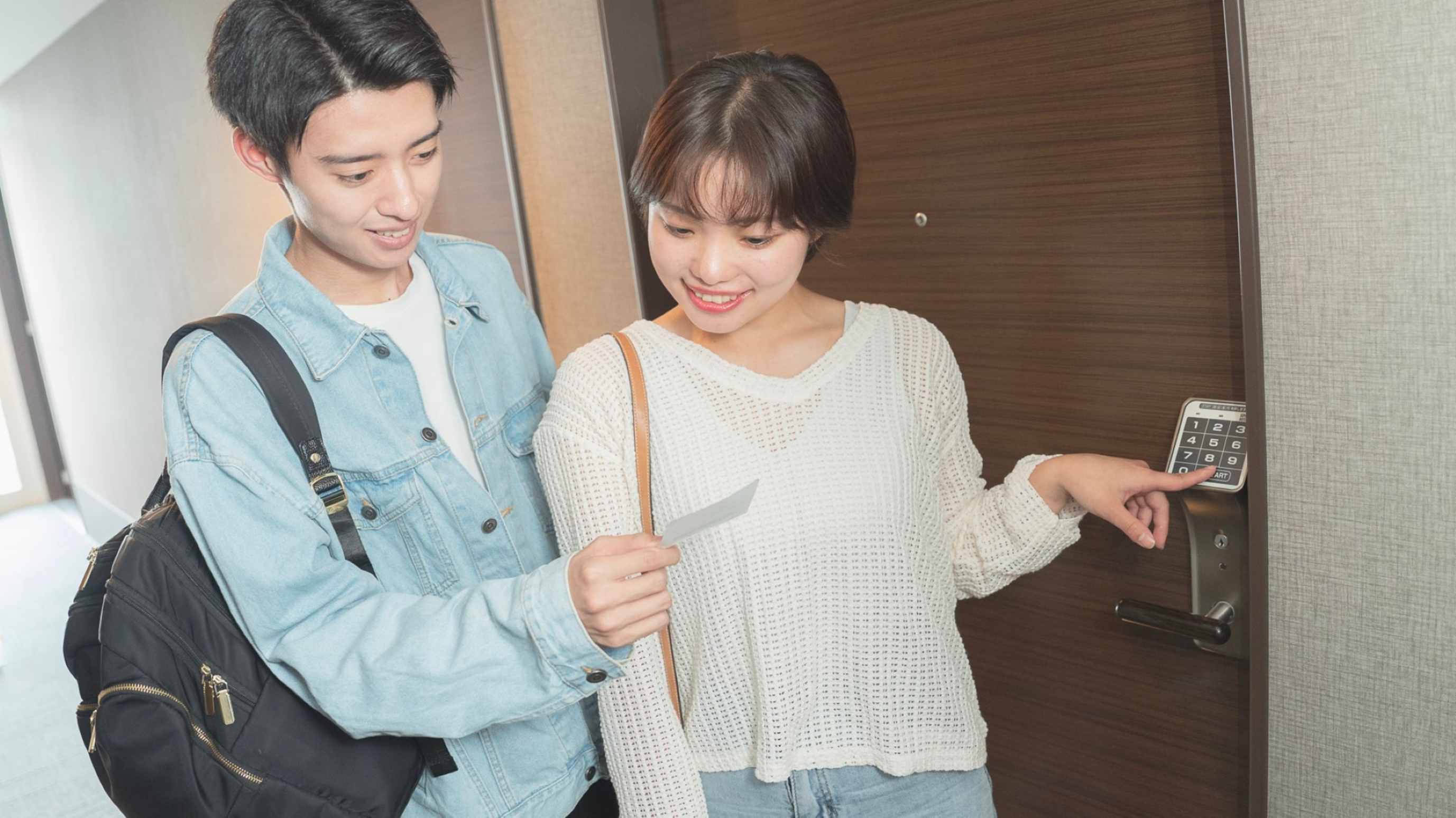 暗証番号を押して開錠できます