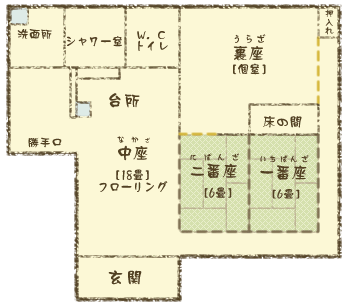 「本館」間取り図