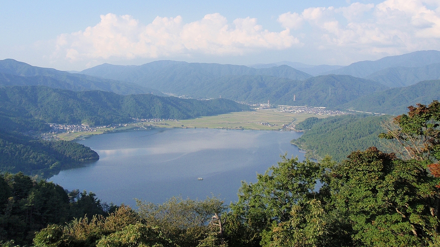 琵琶湖八景　”新雪　賤ケ岳の大観”