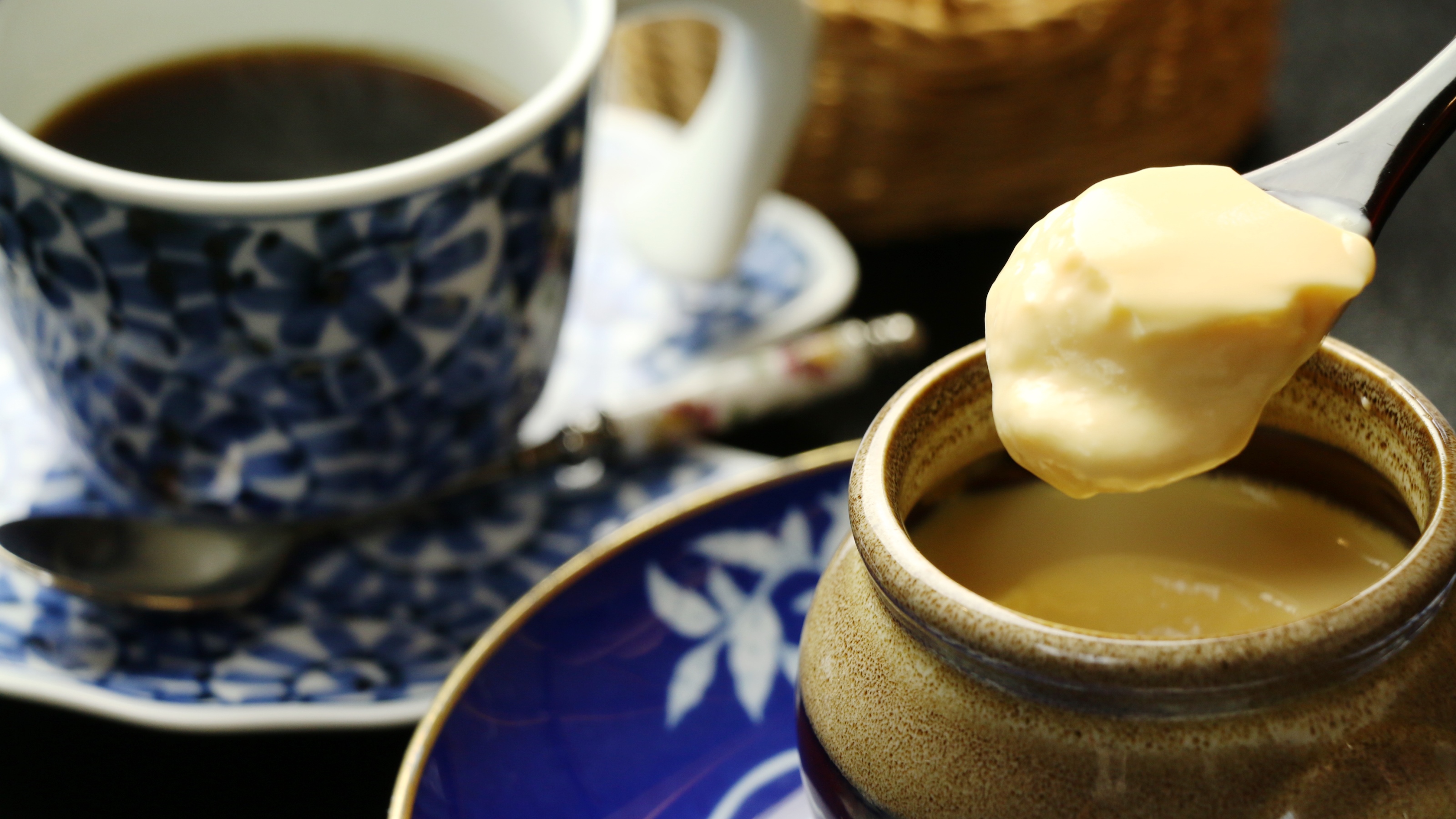 食後にコーヒー&プリンを召し上がれ！