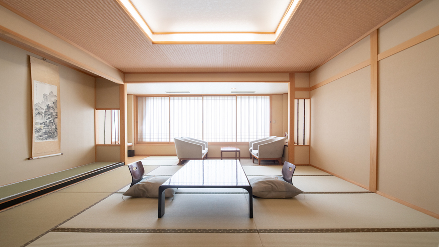 一般和室／全室東向きで、2階から4階のお部屋になります。 大きな窓からは阿武隈山系を一望できます