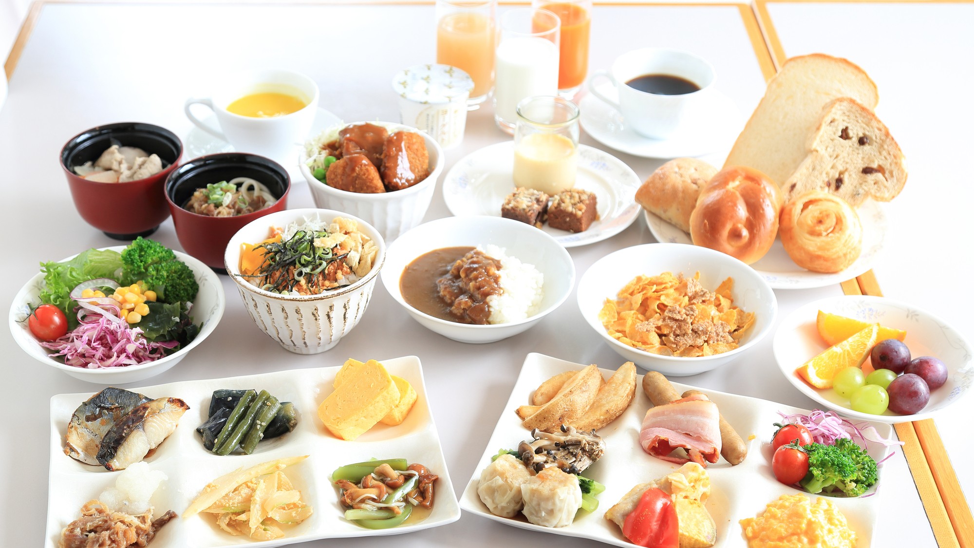 朝食ブッフェ盛り付けイメージ