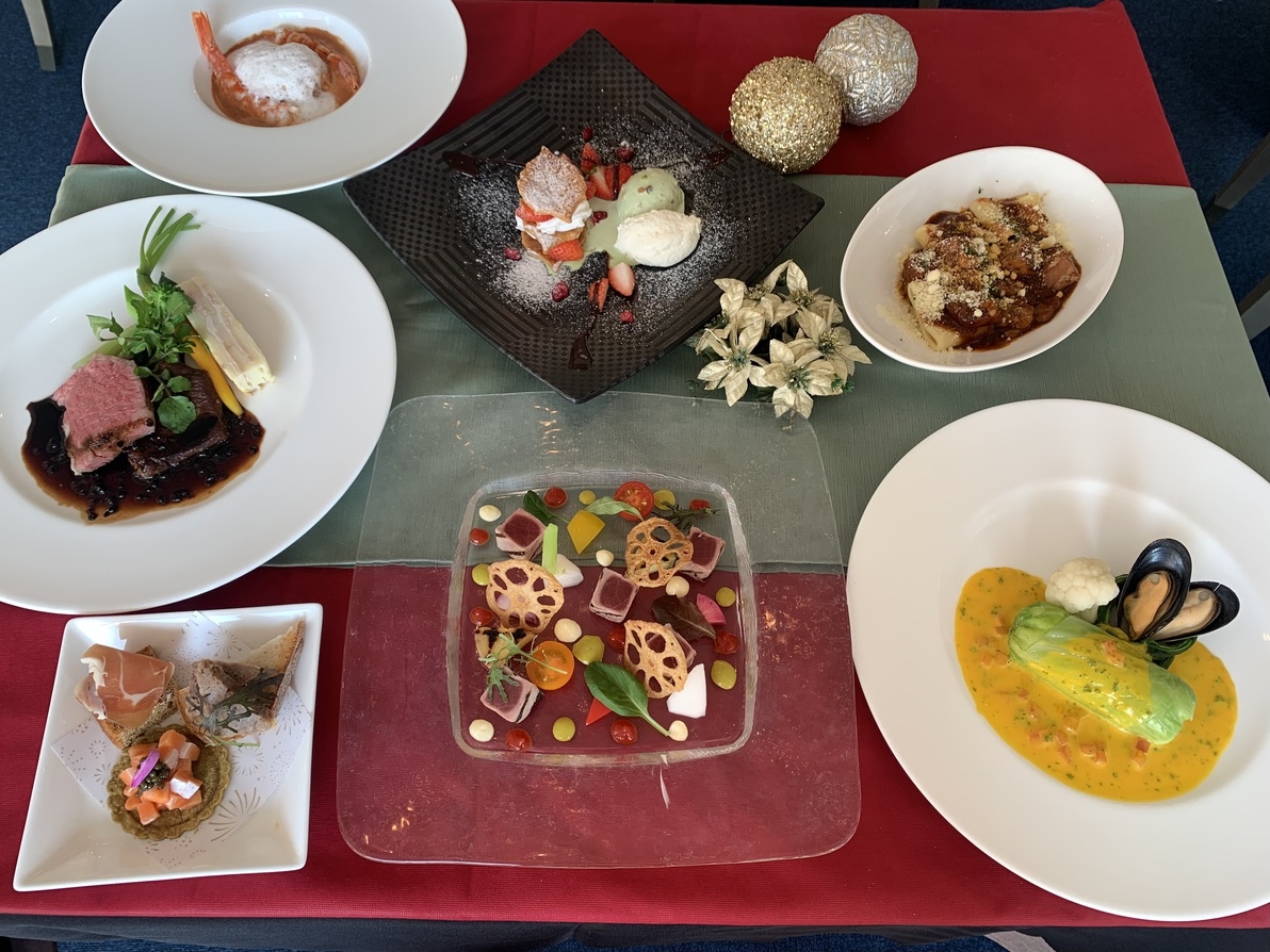 【Xmas2日間の限定開催】【リューバンカフェ】クリスマスディナーコース【1泊2食付】