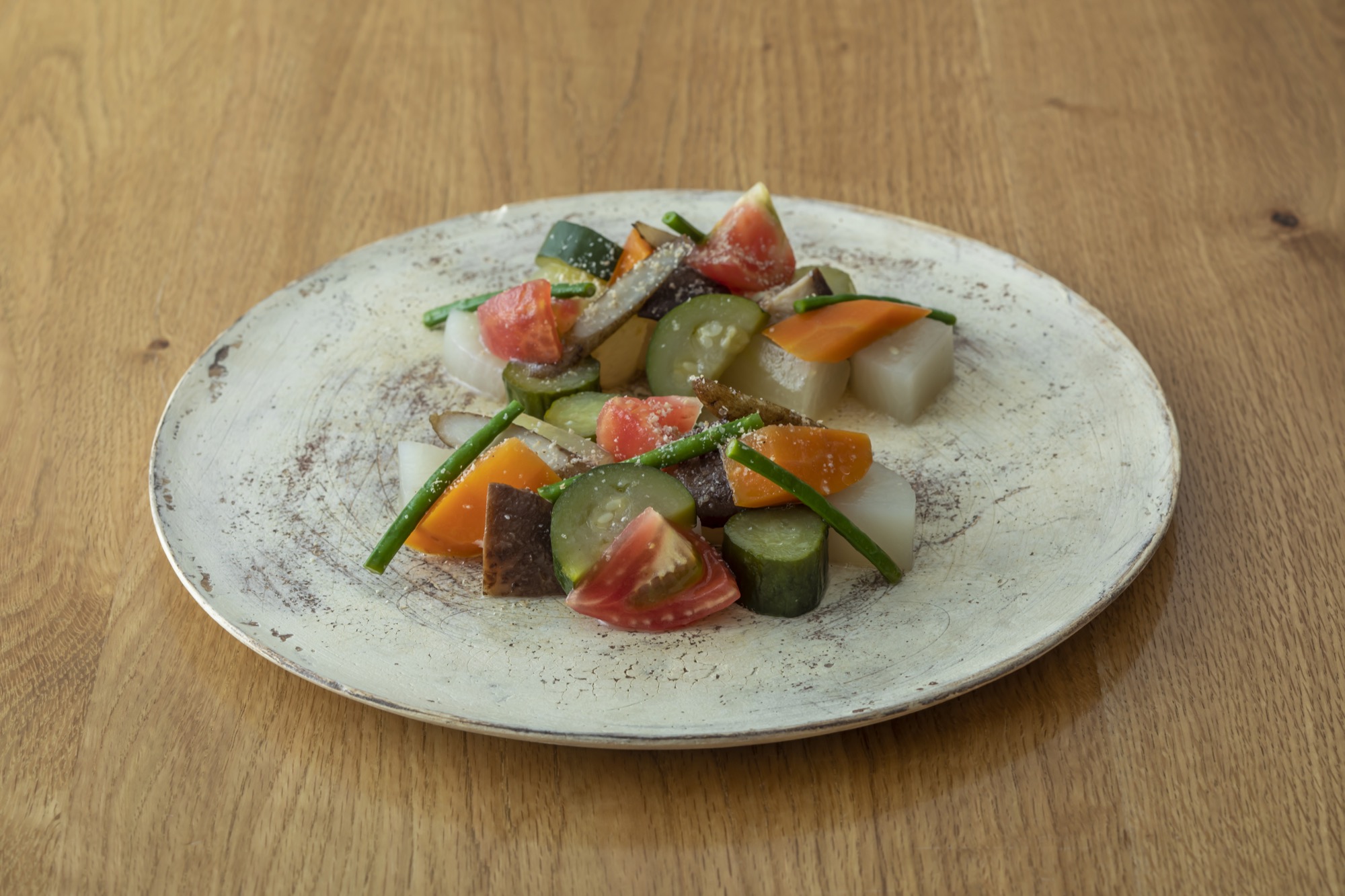 干し椎茸と野菜の冷製蒸し煮