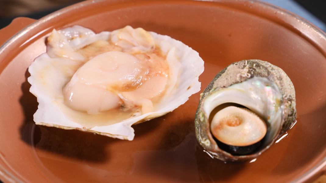 期間限定◇伊勢海老・あわびの舟盛り付◇季節の味わい海女ごはん◇1泊2食付