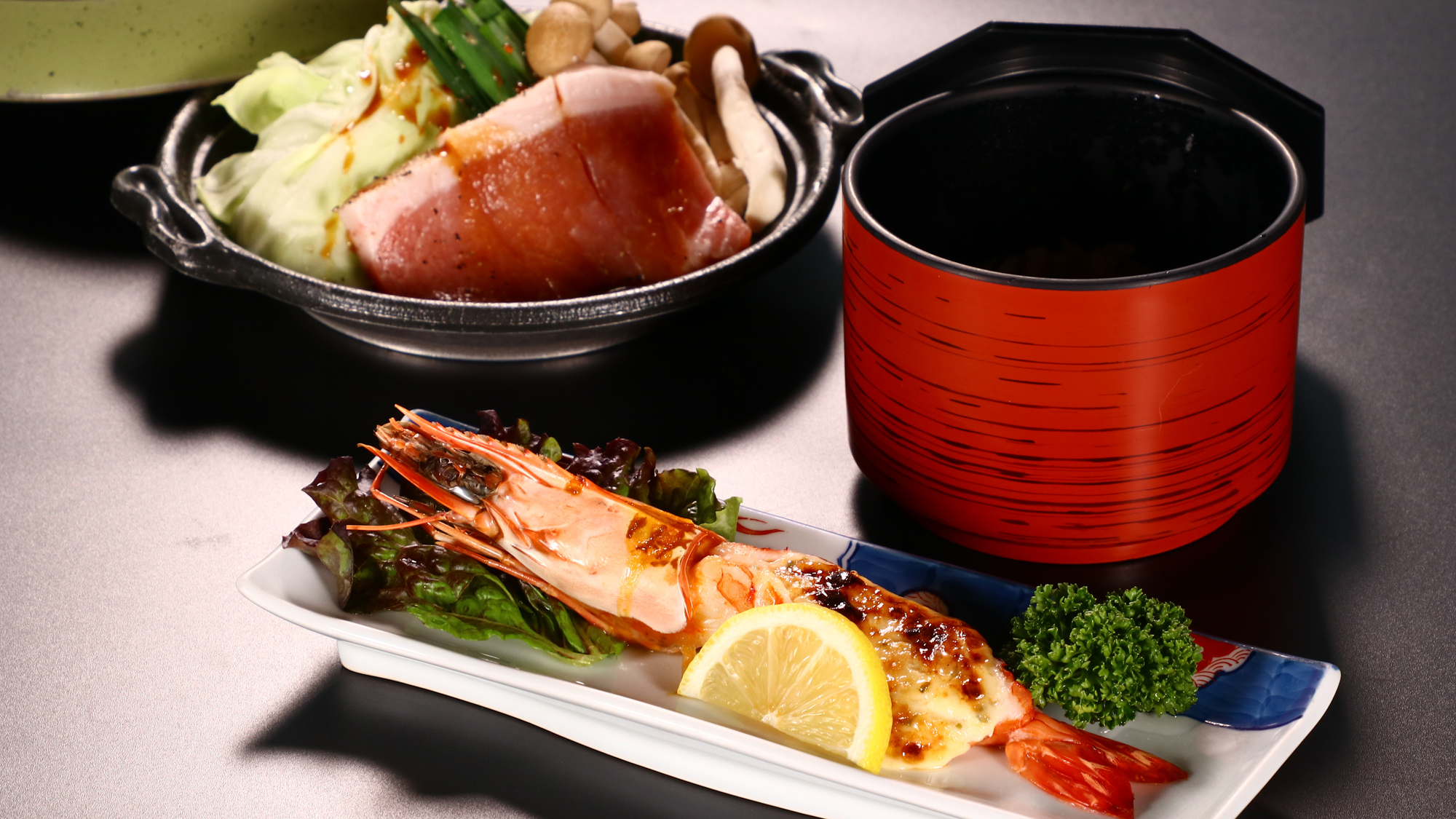 海の幸や野菜を中心としたお腹にやさしいメニュー*