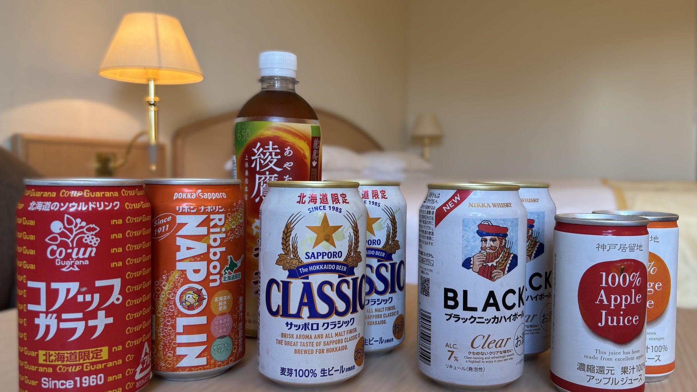 【冷蔵庫内ドリンク特典】サッポロクラシックやご当地飲料含む9本付き！お部屋で乾杯ステイ／素泊り