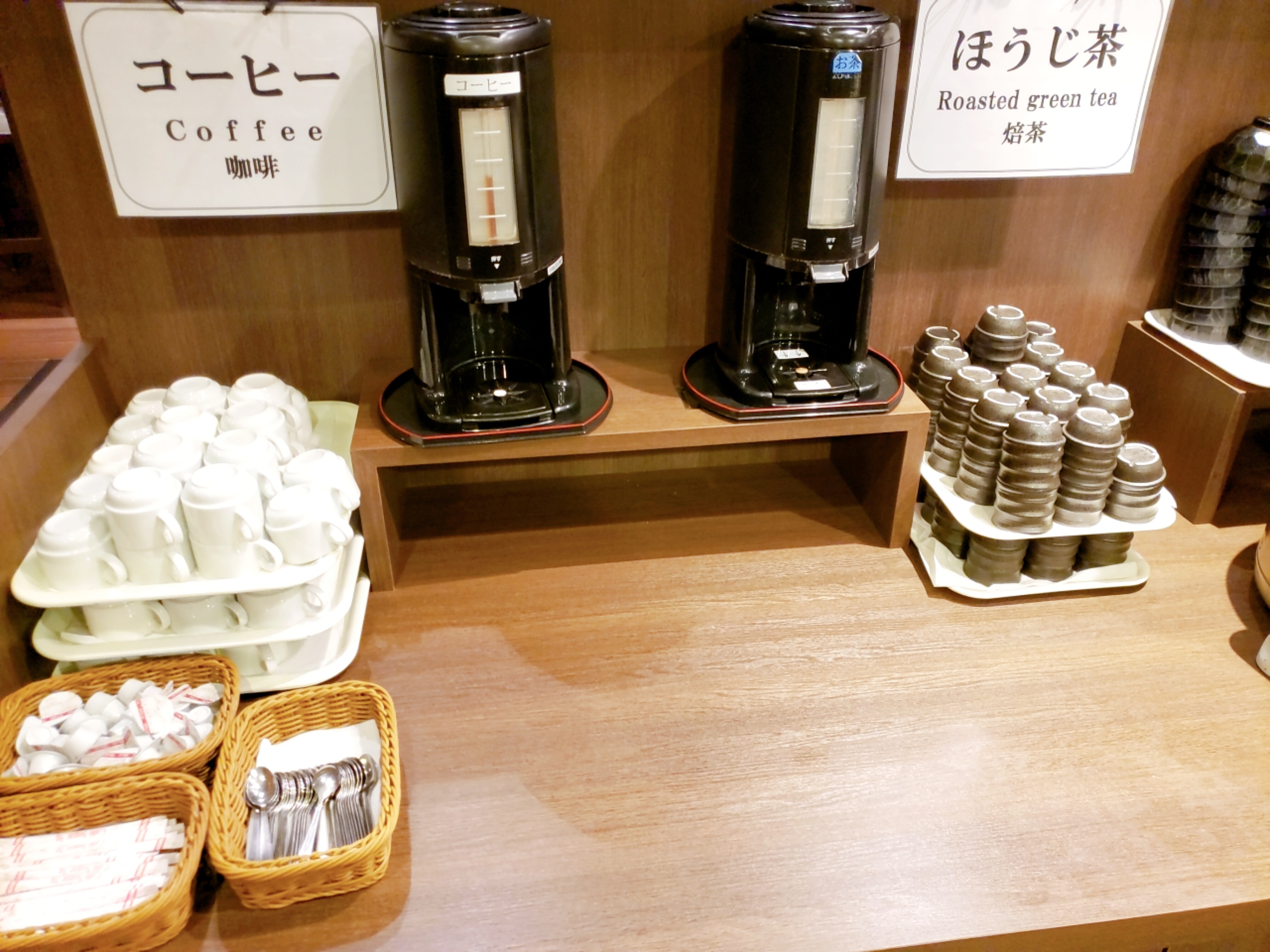 朝食メニュー ドリンクコーナー