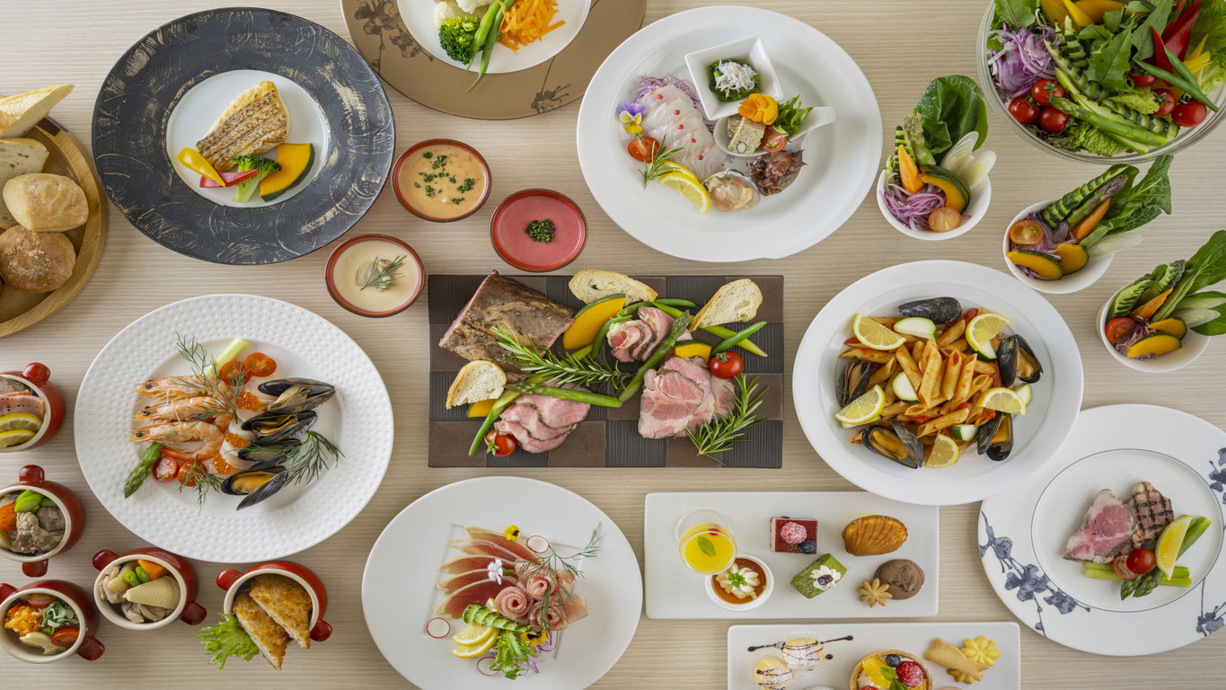 隣の茶玻瑠本館でご用意！ディナーブッフェイメージ