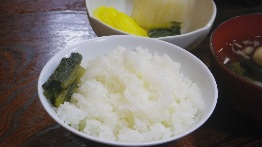 *夕食一例/人気の自家栽培のお米☆きれいなお水で育ったお米は旨みた～っぷり！