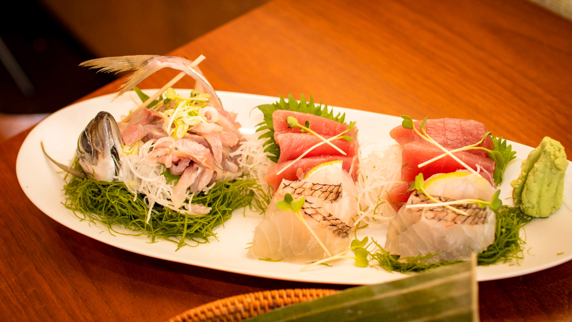 【夕食一例】新鮮な魚介類を味わうならお刺身が一番