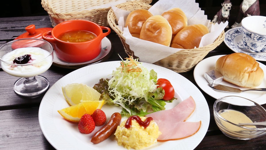 #洋朝食は、日替わりスープは手作りのブイヨンが味のベースになっています