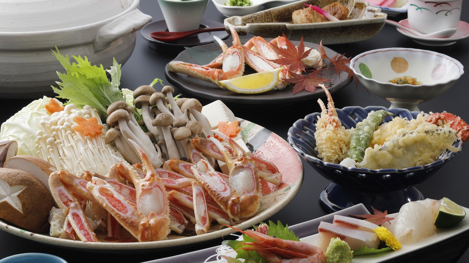 【冬】＜会場食＞価格重視の方はこれで決まり！カニ料理５品付きお手軽会席プラン